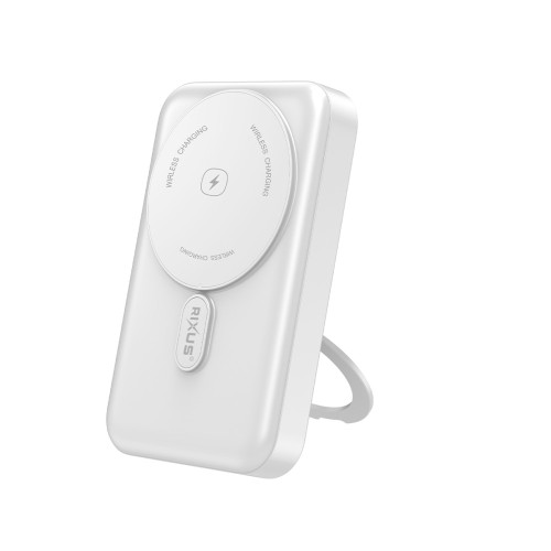 Rixus RXPB71A MagSafe Powerbank 10.000mAh With Foldable Stand White