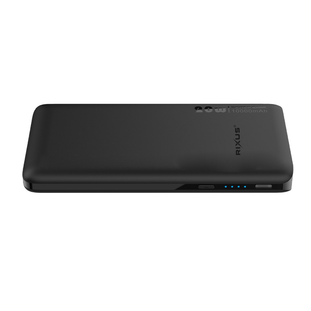 Rixus RXPB08 Powerbank With Built-in USB-C Cable 70CM 10.000mAh 22.5W Black