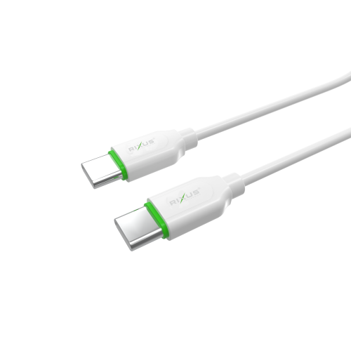 Rixus RX2015 Data Sync And Fast Charge Cable Type-C to Type-C 100cm