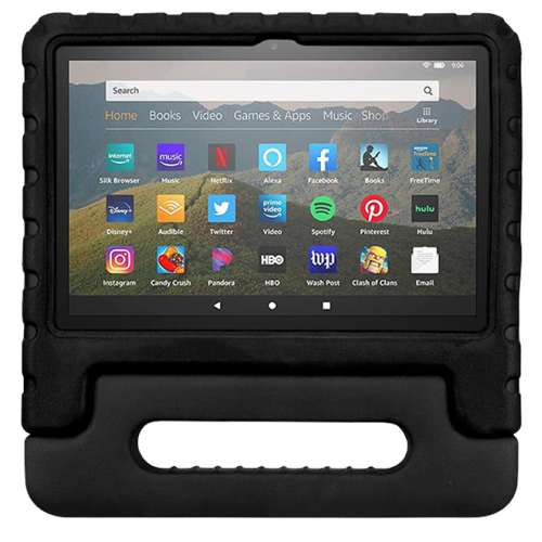 Rixus Kids Proof Tablet Case for iPad Air 1/ Air 2/ 5/ 6/ 7/ Pro 9.7 Inch - Black