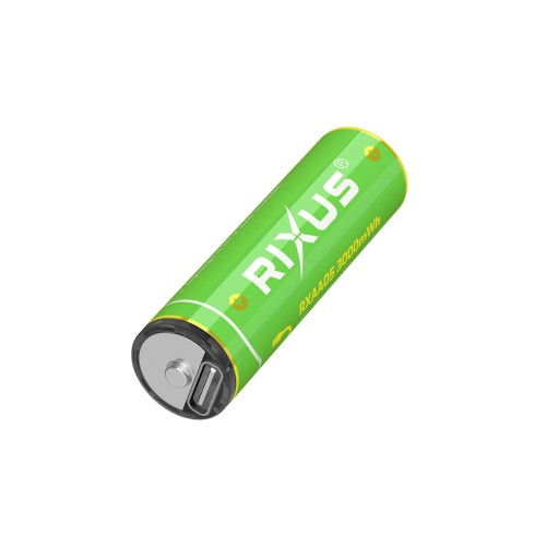 Rixus RXAA05 Rechargeable AA Battery 3000mAh With USB-C Cable 4-Pack