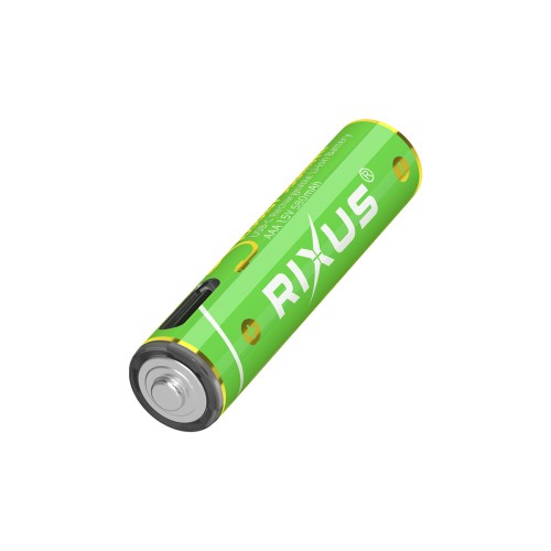 Rixus RXAA07 Rechargeable AAA Battery 900mAh With USB-C Cable 4-Pack