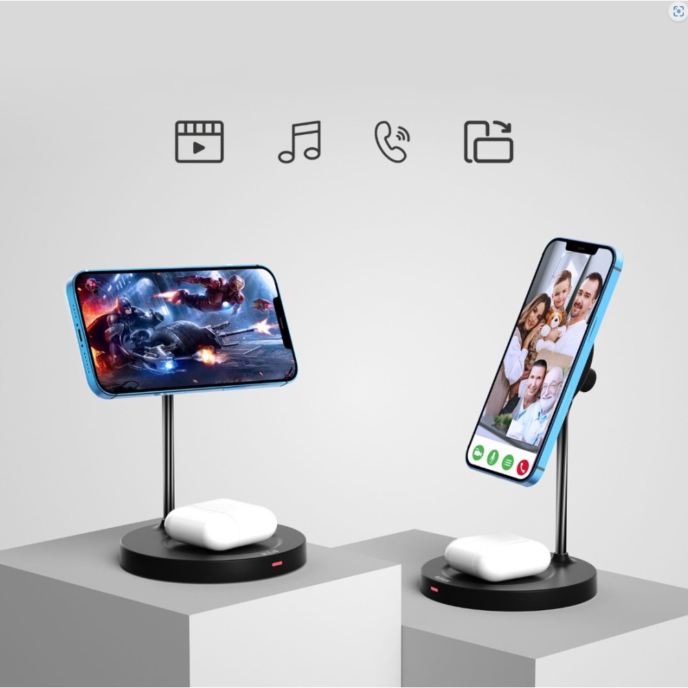 Rixus RXWC45B Wireless Charging Stand 15W Black