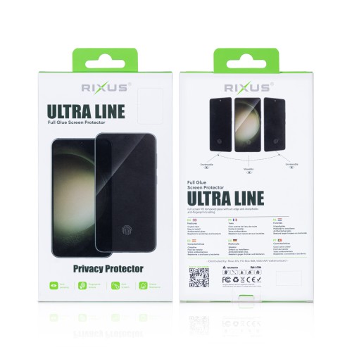 Rixus Privacy Ultra Line Tempered Glass For Samsung Galaxy S24 Ultra S928B