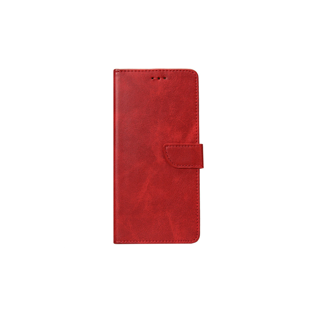 Rixus Bookcase For Samsung Galaxy J6 Plus (SM-J610F) - Dark Red