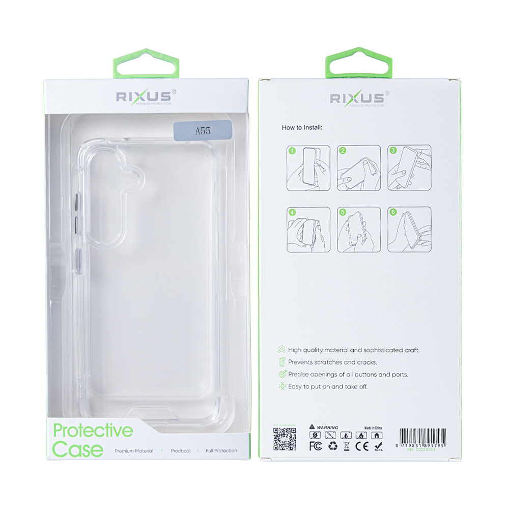 Rixus For Samsung Galaxy A55 5G A556B Crystal Clear Anti-shock TPU