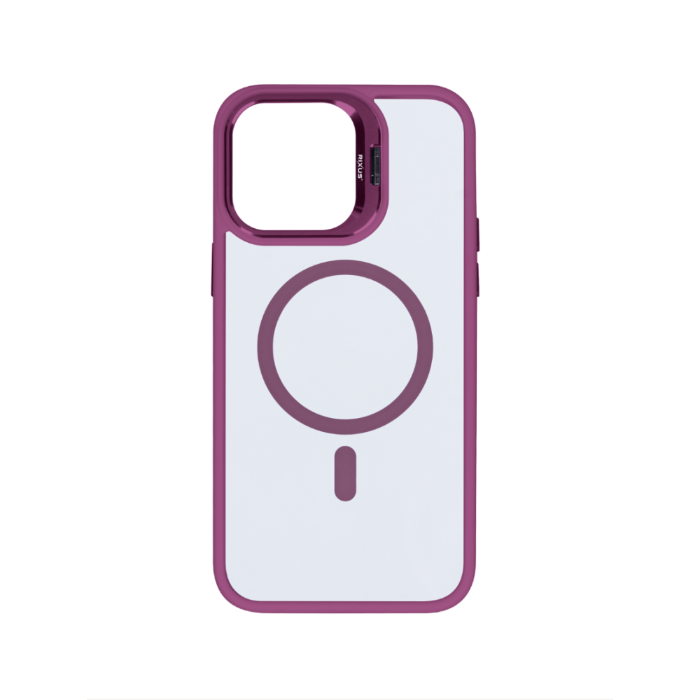 Rixus Classic 03 Case With MagSafe For iPhone 14 - Dark Pink